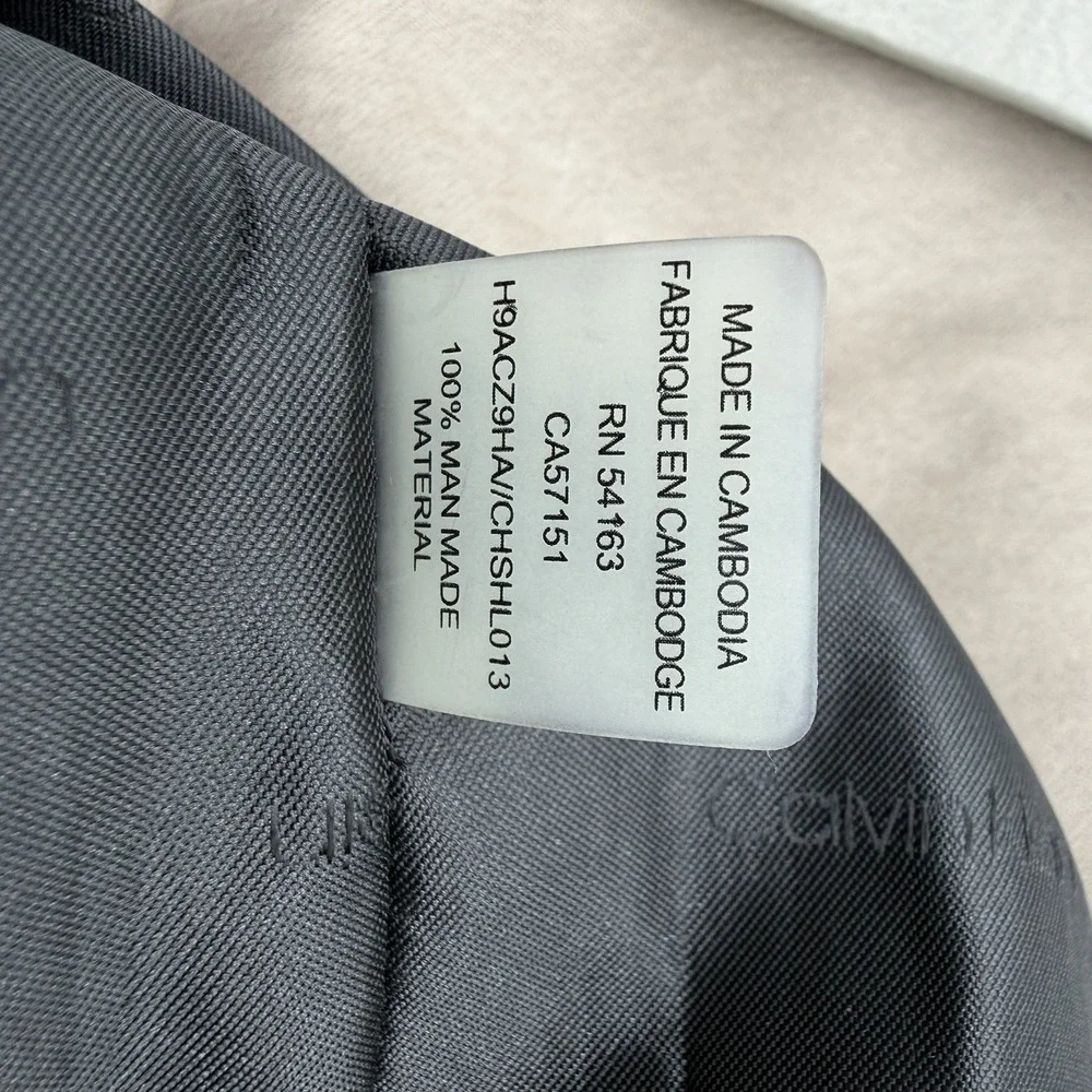 Calvin Klein Elaine Hobo Large Shoulder Bag Slouchy Hobo Wide Strap Gray Combo